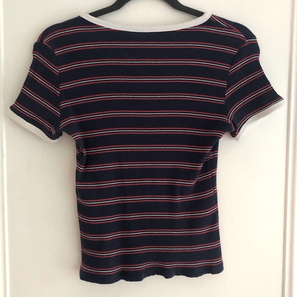 H&M Divided Striped Cropped Tee - Picture 2 of 4